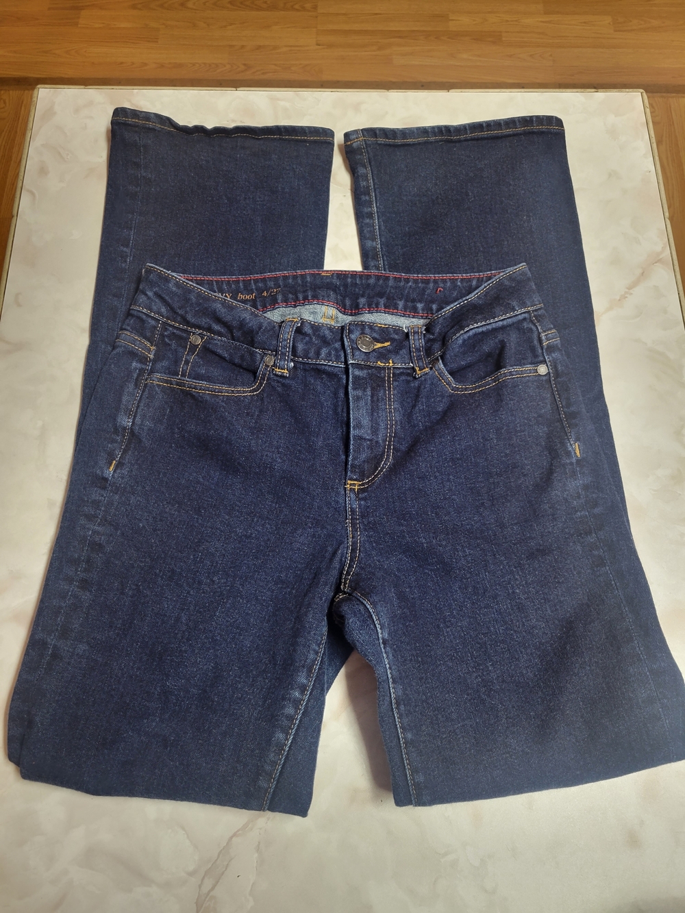 Talbots Curvy Boot Jeans Women’s Size 4/27 Dark Wash Stretch Bootcut Denim Pant